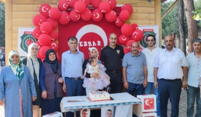 Şehit Polis Memuru Eyüp Saz’ın Kızına Sürpriz Doğum Günü