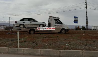 Afşin’de Maddi Hasarlı Trafik Kazası