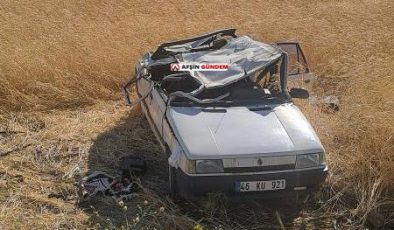 Afşin’de Otomobil Takla Attı, 7 Kişi Yaralandı