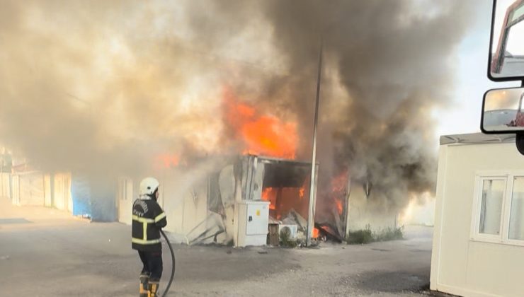 Afşin Fidanlık Konteyner Kent’te Yangın Paniği