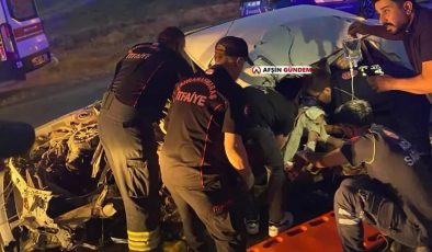 Elbistan-Göksun Yolunda Feci Kaza,Otomobil Sürücüsü Ağır Yaralı