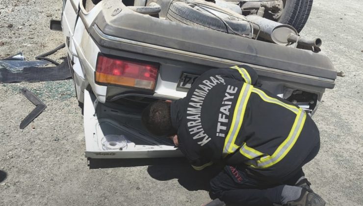 Afşin’de Otomobil Şarampole Yuvarlandı, 2 Yaralı