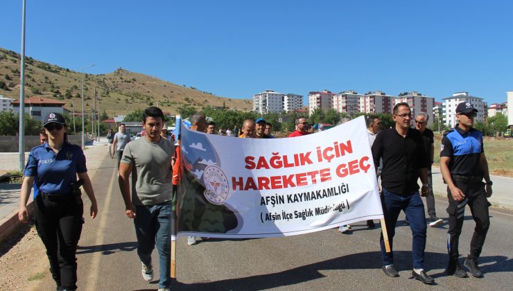Afşin’de Sağlıklı Yaşam İçin Adım Adım Farkındalık Yürüyüşü