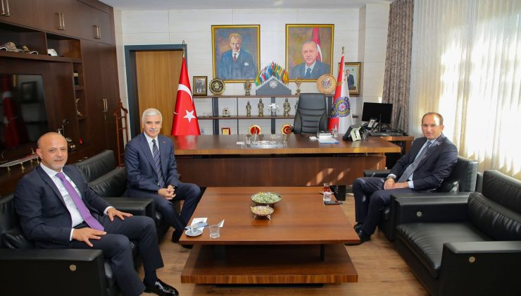 Afşin Kaymakamı Sarıdoğan ve Belediye Başkanı Kıraç’tan İl Emniyet Müdürü Yiğit’e Ziyaret