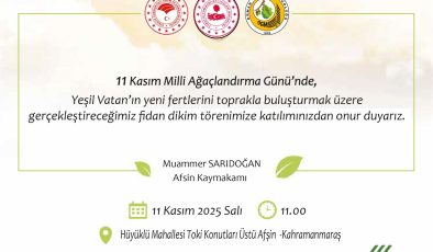 Afşin Kaymakamlığı’ndan Millî Ağaçlandırma Günü’ne Davet