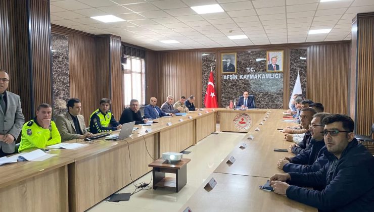 Afşin’de “2025-2026 Kış Tedbirleri” Toplantısı Gerçekleştirildi