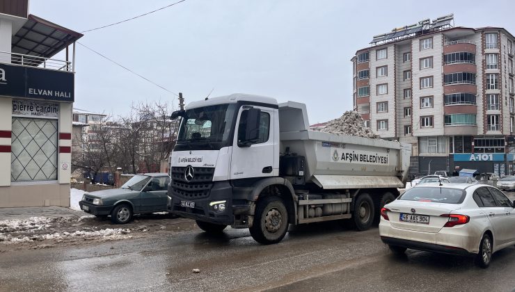 Afşin’de Yoğun Kar Yağışına Rağmen Kapalı Mahalle Kalmadı