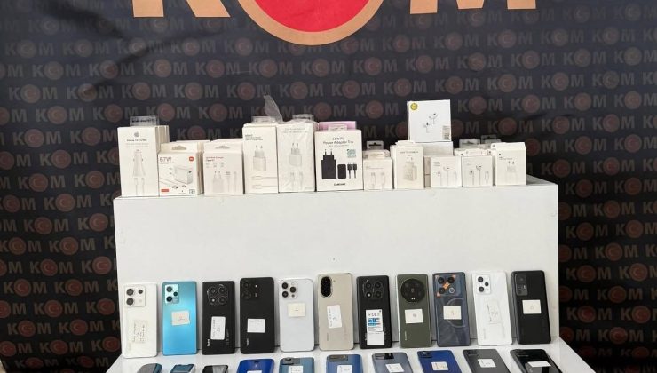 Elbistan KOM’dan Kaçak Telefon Operasyonu
