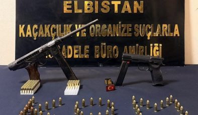 Afşin’de Silah Operasyonu, Makineli Tüfek Ele Geçirildi