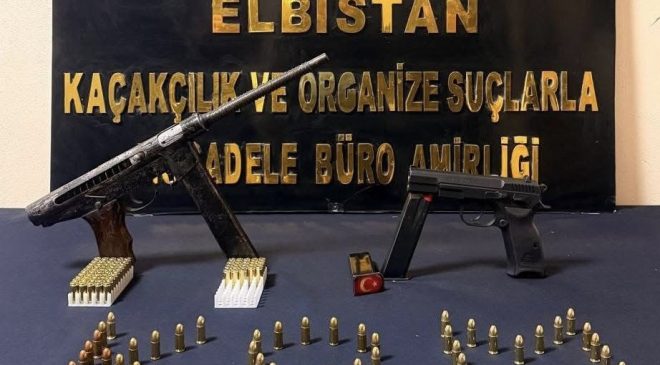 Afşin’de Silah Operasyonu, Makineli Tüfek Ele Geçirildi