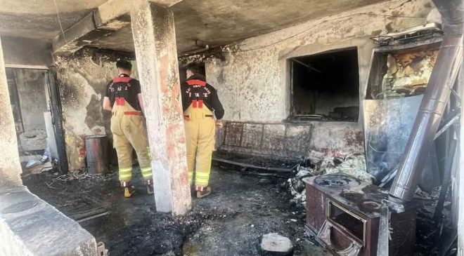 Afşin’de Müstakil Evde Yangın, 4 Kişi Hastaneye Kaldırıldı