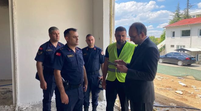 Afşin İlçe Jandarma Komutanlığı Yeni Hizmet Binasında Çalışmalar Devam Ediyor