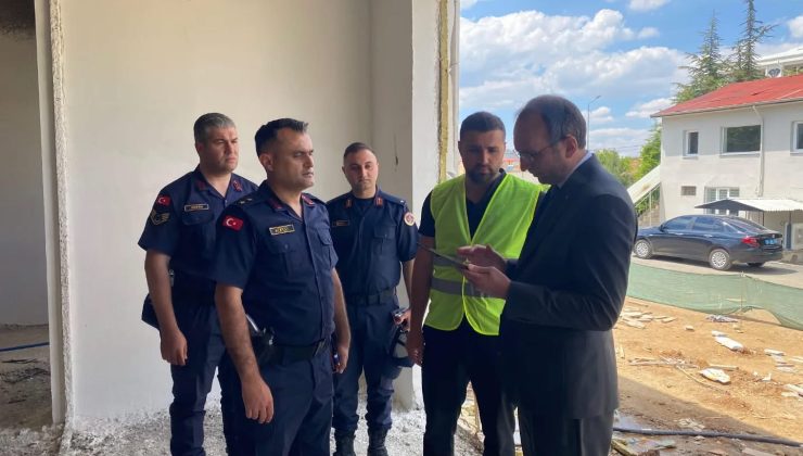 Afşin İlçe Jandarma Komutanlığı Yeni Hizmet Binasında Çalışmalar Devam Ediyor