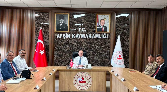 ZAFER BAYRAMI ÖNCESİ AFŞİN’DE KOORDİNASYON TOPLANTISI