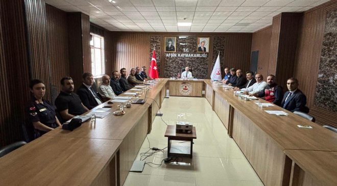 Afşin’de Okul Güvenliği İçin Yeni Eğitim Dönemi Öncesi Tedbirler Görüşüldü