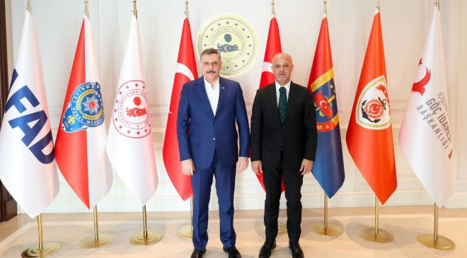 BAŞKAN KORAY KIRAÇ’TAN İÇİŞLERİ BAKANI MUSTAFA ÇİFTÇİ’YE ZİYARET